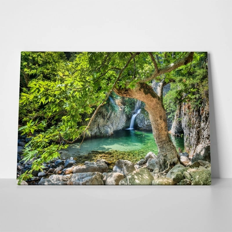 Πινακας σε καμβά SAMOTHRAKI VATHRES WATERFALLS GREECE