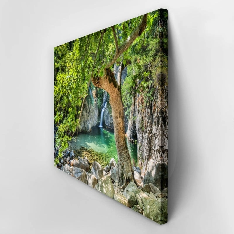 Πινακας σε καμβά SAMOTHRAKI VATHRES WATERFALLS GREECE