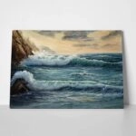Πινακας σε καμβά SEA SHORE OIL PAINTING
