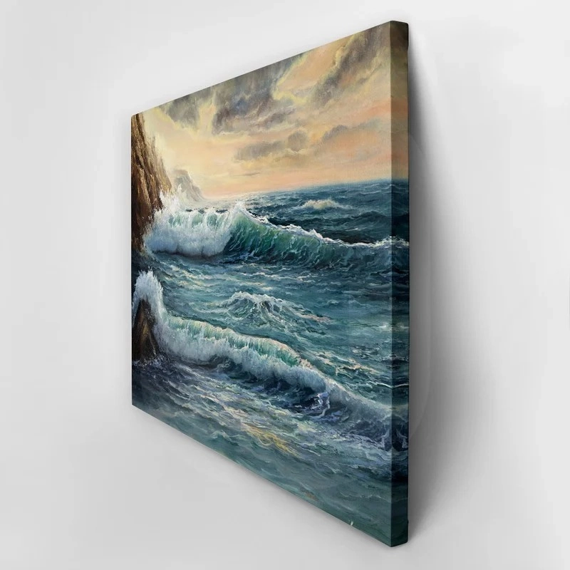 Πινακας σε καμβά SEA SHORE OIL PAINTING