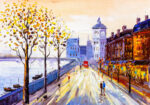 Πινακας σε καμβά STREET VIEW OF LONDON