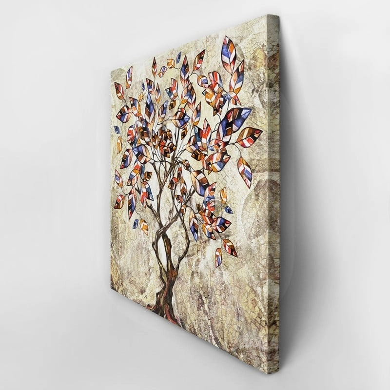 Πίνακας σε καμβά STYLIZED TREE OIL PAINTING