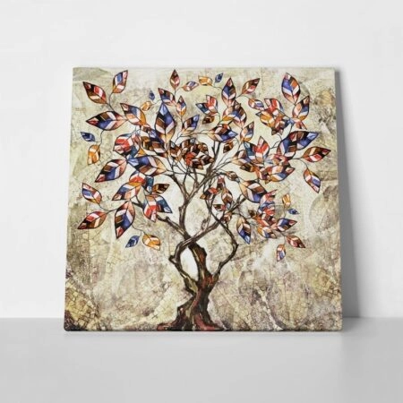 Πίνακας σε καμβά STYLIZED TREE OIL PAINTING - Εργα Τεχνης Sticky 1