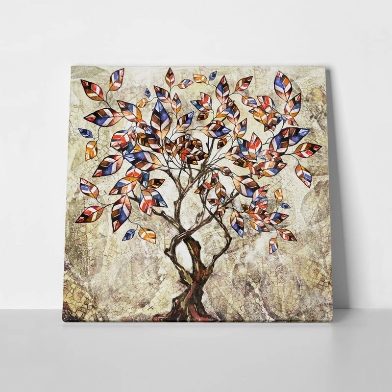 Πίνακας σε καμβά STYLIZED TREE OIL PAINTING