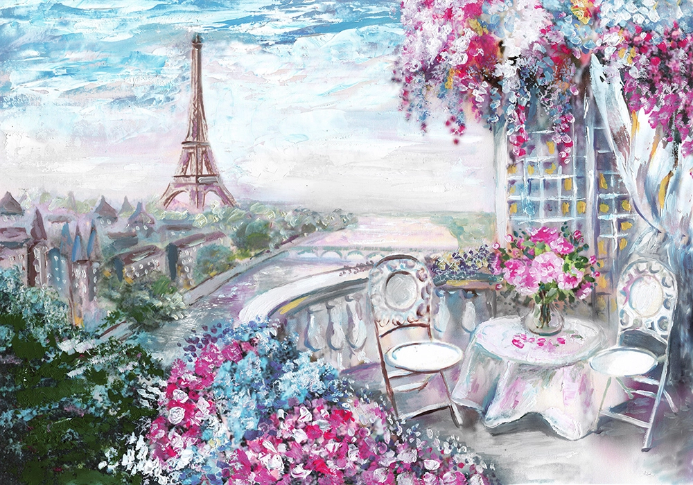 Πινακας σε καμβά SUMMER CAFE IN PARIS