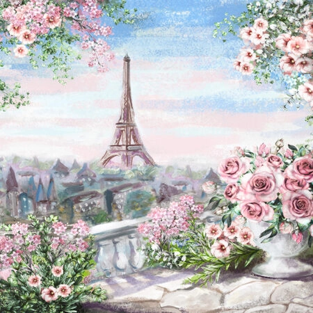 Πινακας σε καμβά SUMMER IN PARIS PAINTING - Παρισι Sticky 4