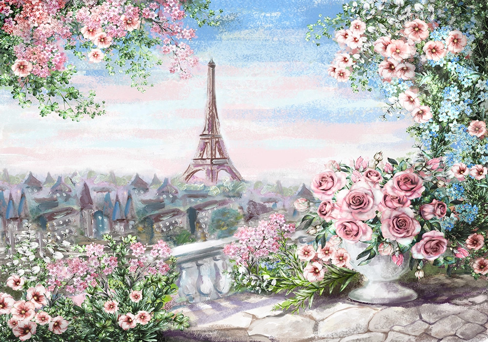 Πινακας σε καμβά SUMMER IN PARIS PAINTING