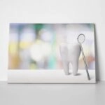 Πινακας σε καμβά TOOTH AND DENTIST MIRROR