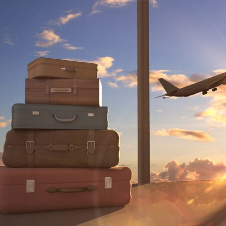 Πινακας σε καμβά TRAVEL BAGS - Αεροπλανα - Εναερια Sticky 4