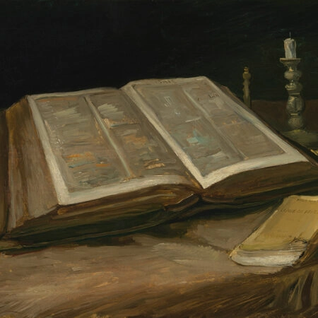 Πινακας σε καμβά VAN GOGH - STILL LIFE WITH BIBLE - Vincent Van Gogh Sticky 5