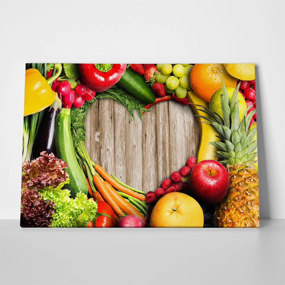 Πινακας σε καμβά VEGETABLES AND FRUITS