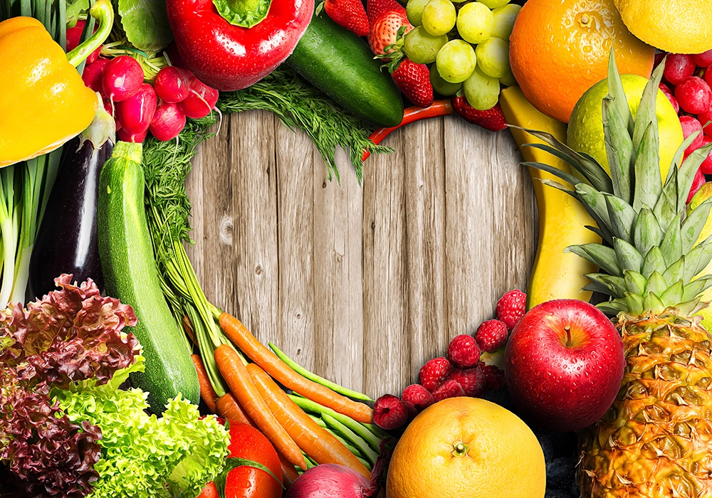 Πινακας σε καμβά VEGETABLES AND FRUITS