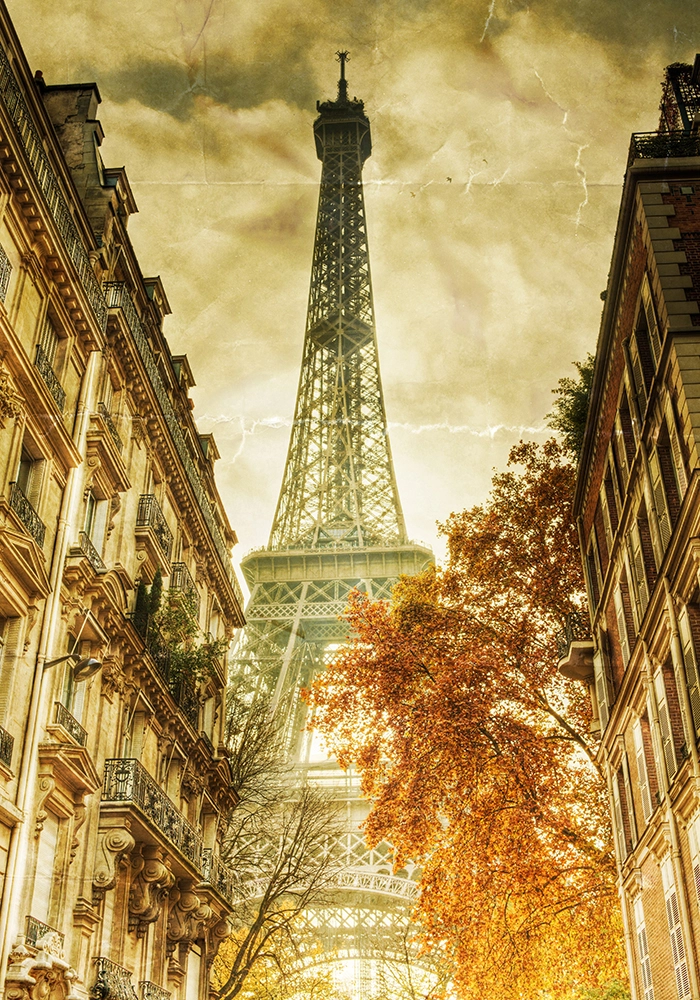 Πινακας σε καμβά VINTAGE EIFFEL 2