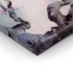 Πινακας σε καμβά WATERCOLOR SPRING LILAC JAPANESE STYLE PURPLE
