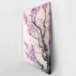 Πινακας σε καμβά WATERCOLOR SPRING LILAC JAPANESE STYLE PURPLE