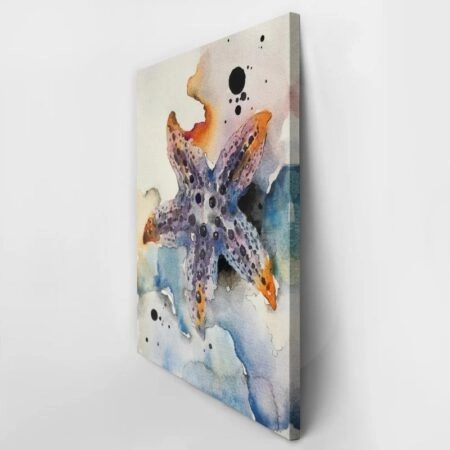 Πινακας σε καμβά WATERCOLOR STARFISH 2 - Κοχυλια Sticky 2