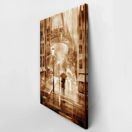 Πινακας σε καμβά WATERCOLOUR RAIN IN PARIS - Παρισι Sticky 2