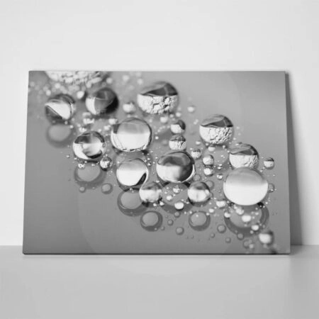 Πινακας σε καμβά WATER DROPS ON GLASS MACRO - Αφηρημενα και Abstract