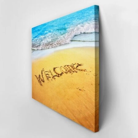 Πινακας σε καμβά WELCOME - Παραλιες Sticky 2