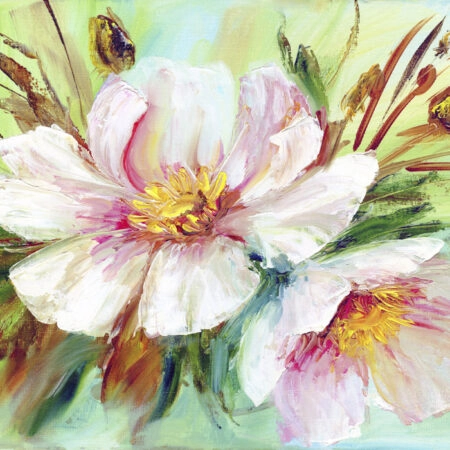 Πινακας σε καμβά WILD PEONIES - Floral - Λουλουδια Sticky 4