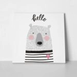 Πίνακας σε καμβά CUTE CARD HAND DRAWN BEAR