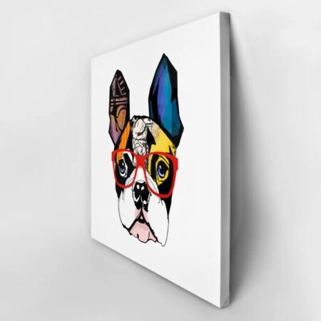 Πίνακας σε καμβά PORTRAIT FRENCH BULLDOG WEARING SUNGLASSES - Σκυλοι Sticky 2