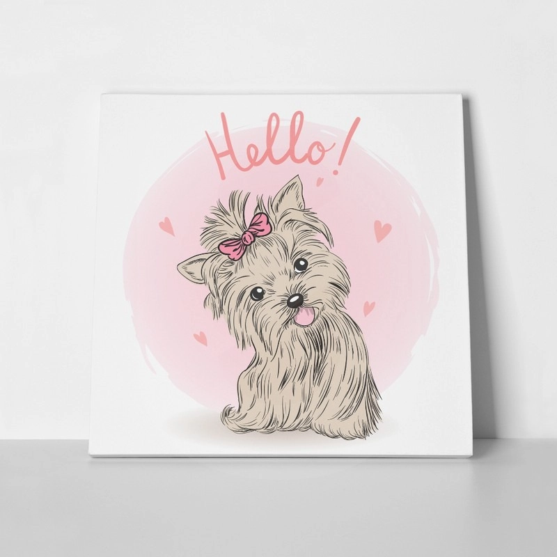 Πίνακας σε καμβά SMALL CUTE PUPPY GIRL