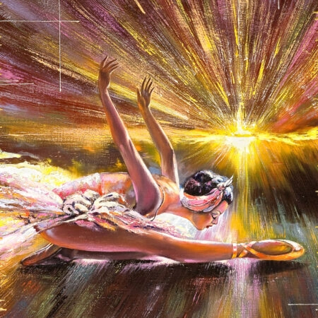 Πινακας σε καμβά BALLERINA AGAINST THE SUN - Χορος Sticky 4