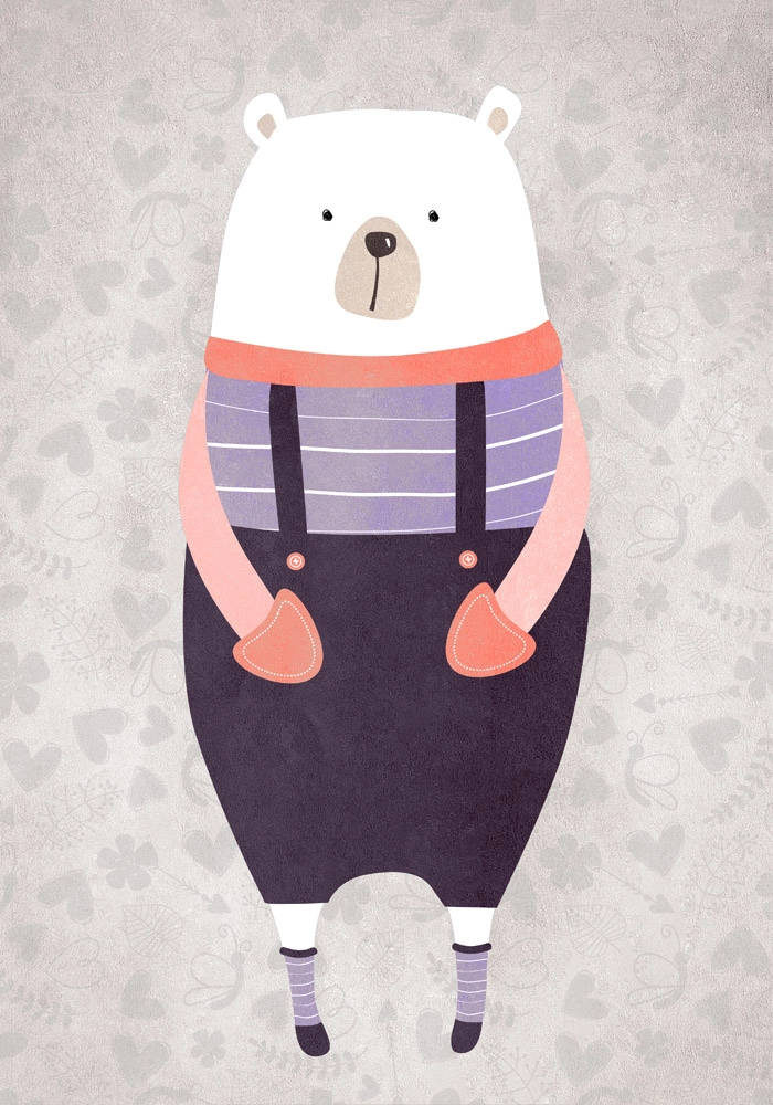 Πινακας σε καμβά BEAR WEARING CLOTHES