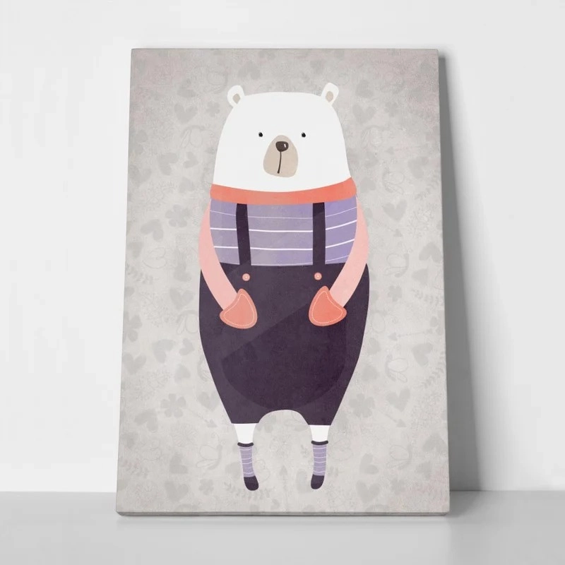 Πινακας σε καμβά BEAR WEARING CLOTHES