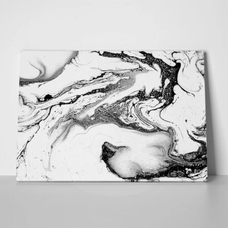 Πινακας σε καμβά BLACK INK MARBLE TEXTURE 4