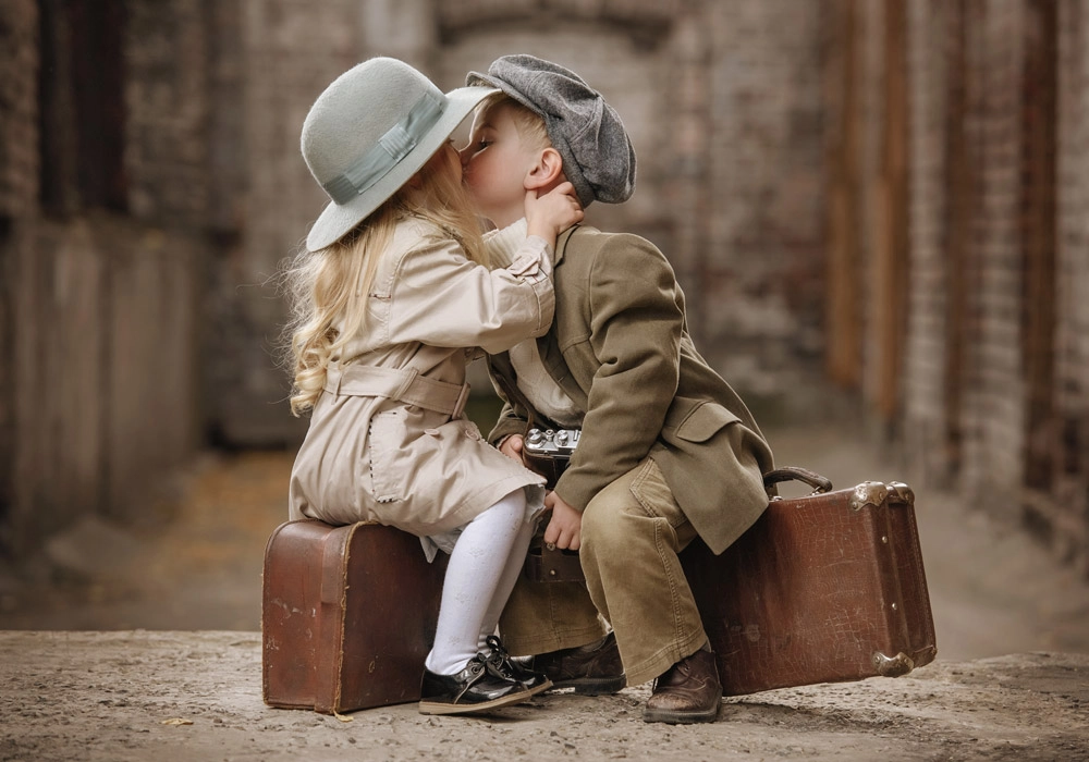Πινακας σε καμβά BOY GIRL ROMANTIC ENCOUNTER