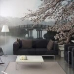 Αυτοκόλλητη Ταπετσαρία τοίχου CHERRY TREE ON THE FOG
