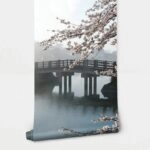 Αυτοκόλλητη Ταπετσαρία τοίχου CHERRY TREE ON THE FOG