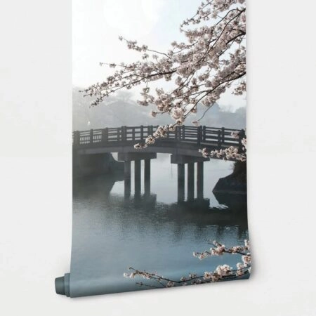Αυτοκόλλητη Ταπετσαρία τοίχου CHERRY TREE ON THE FOG - Ταπετσαρίες Sticky 2