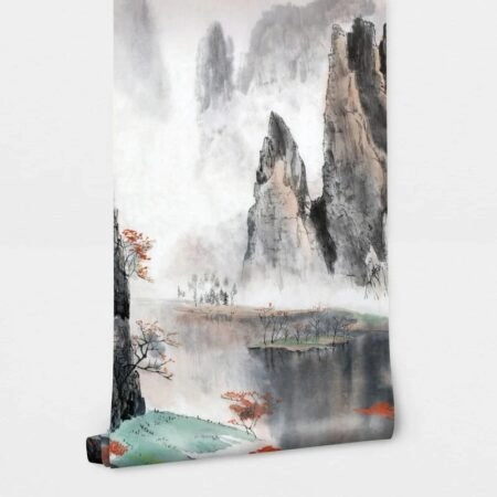 Αυτοκόλλητη Ταπετσαρία τοίχου CHINESE LANDSCAPE OF MOUNTAINS AND WATER - Τοπία Sticky 2