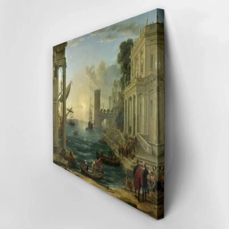 Πινακας σε καμβά CLAUDE - THE EMBARKATION OF THE QUEEN OF SHEBA - Αλλοι ζωγραφοι Sticky 2