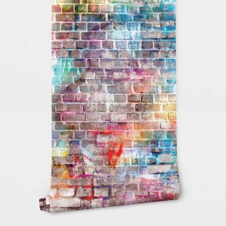 Αυτοκόλλητη Ταπετσαρία τοίχου COLORED WALL - Απομίμηση υλικών Sticky 3