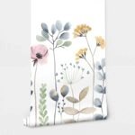 Αυτοκόλλητη Ταπετσαρία τοίχου COLORFUL WILDFLOWERS