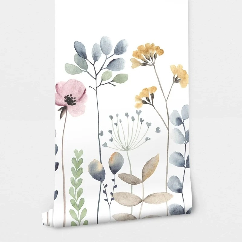 Αυτοκόλλητη Ταπετσαρία τοίχου COLORFUL WILDFLOWERS