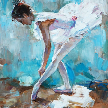 Πινακας σε καμβά CUTE BALLERINA DANCING - Χορος Sticky 4