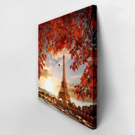 Πίνακας σε καμβά EIFFEL'S AUTUMN LEAVES - Πολεις και Αρχιτεκτονικη Sticky 2