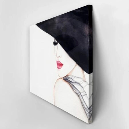 Πινακας σε καμβά ELEGANT LADY FASHION WATERCOLOR - Πορτραιτα και Φιγουρες Sticky 2