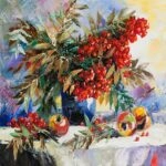 Πινακας σε καμβά FLOWERS WITH FRUIT