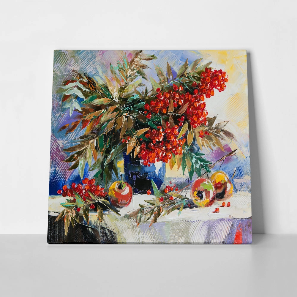 Πινακας σε καμβά FLOWERS WITH FRUIT