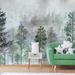 Αυτοκόλλητη Ταπετσαρία τοίχου FOG IN FOREST