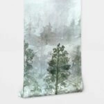 Αυτοκόλλητη Ταπετσαρία τοίχου FOG IN FOREST