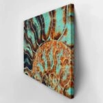 Πινακας σε καμβά FOSSIL AMMONITE MACRO