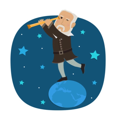 Πίνακας σε καμβά GALILEO CARTOON LOOKING STARS - Πορτραιτα και Φιγουρες Sticky 4