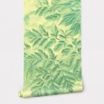 Αυτοκόλλητη Ταπετσαρία τοίχου GREEN AND YELLOW LEAF PATTERN